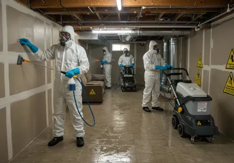 Basement Moisture Removal and Structural Drying process in Maitland, FL